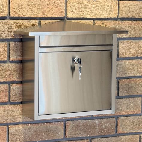 large stainless steel post box|stainless steel wall mounted letterbox.